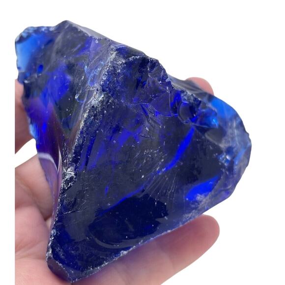 Cobalt Blue Translucent Art Glass Cullet #5L135 - Picture 5 of 6